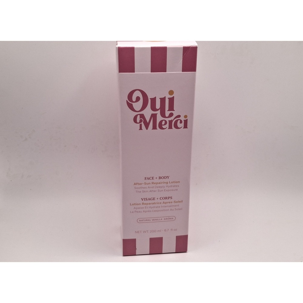 Oui Merci After-Sun Repairing Lotion Women 6.7oz Pink New Vanilla Face Body